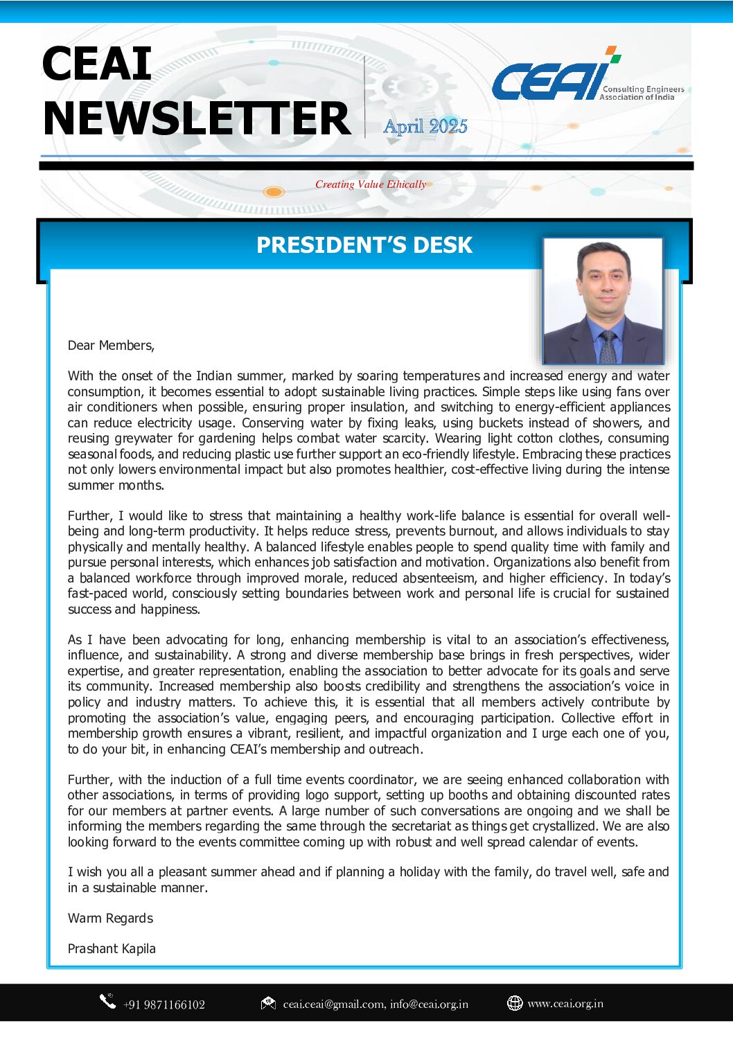CEAI Newsletter APRIL, 2025