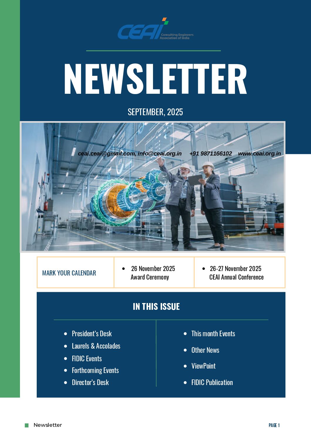 CEAI Newsletter SEPTEMBER, 2025