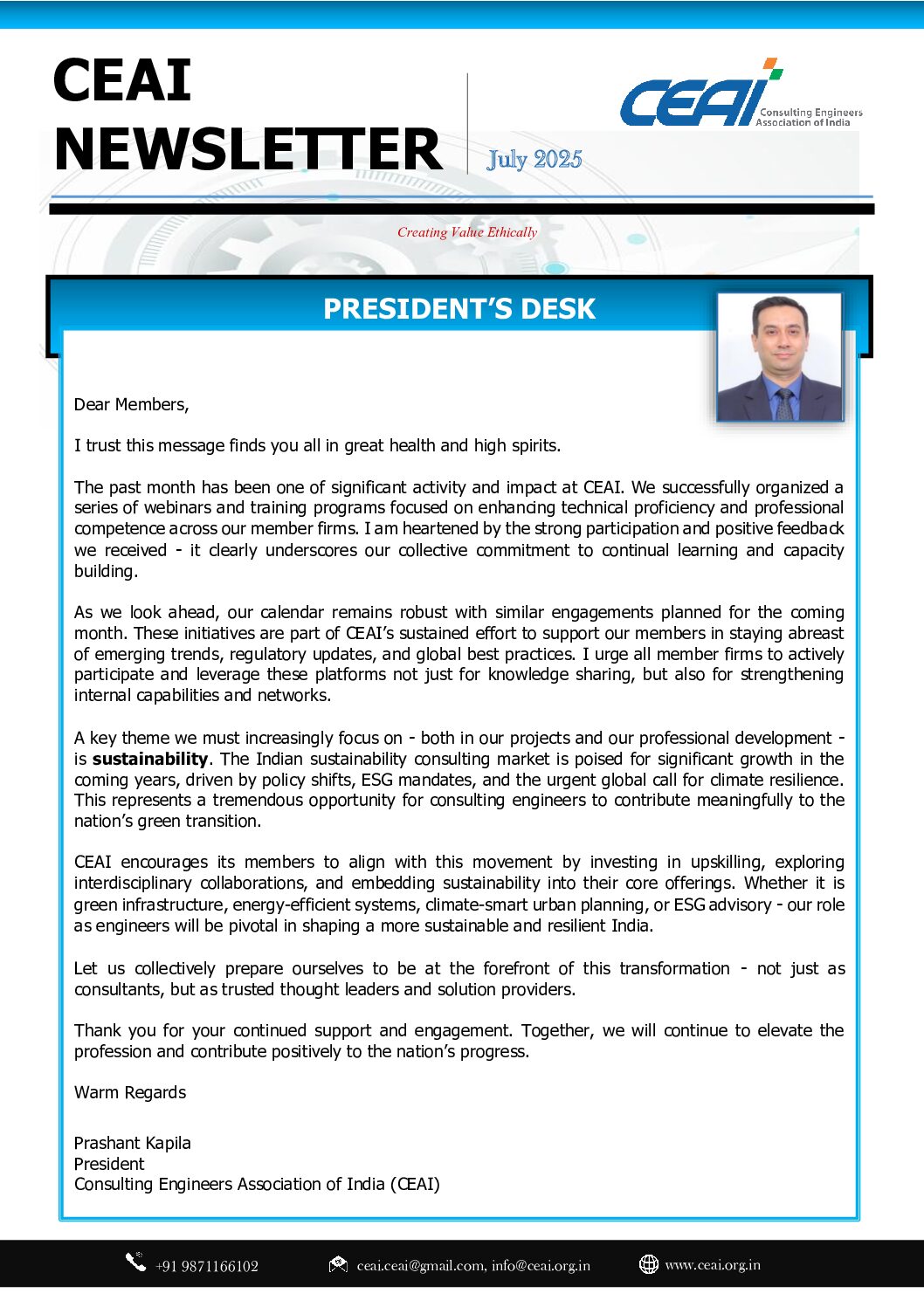 CEAI Newsletter July, 2025